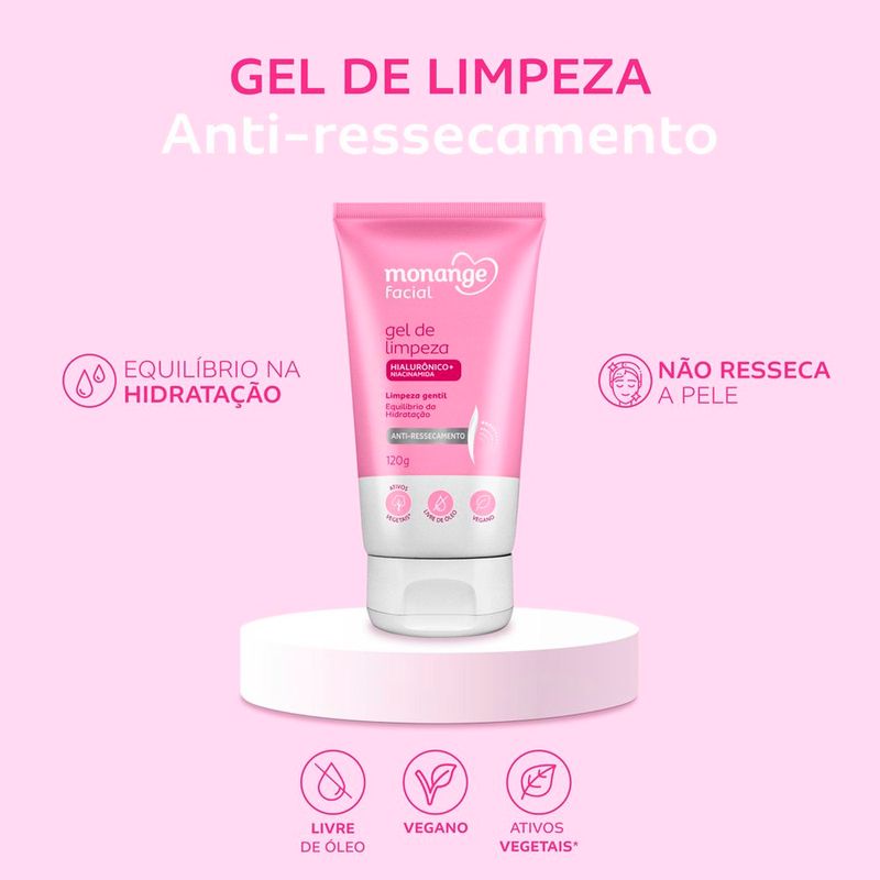 gel de limpeza facial monange antioleosidade 120g