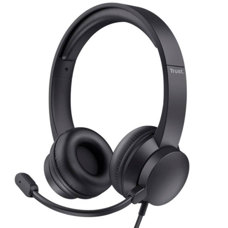 headset usb para pc trust ayda preto 25088