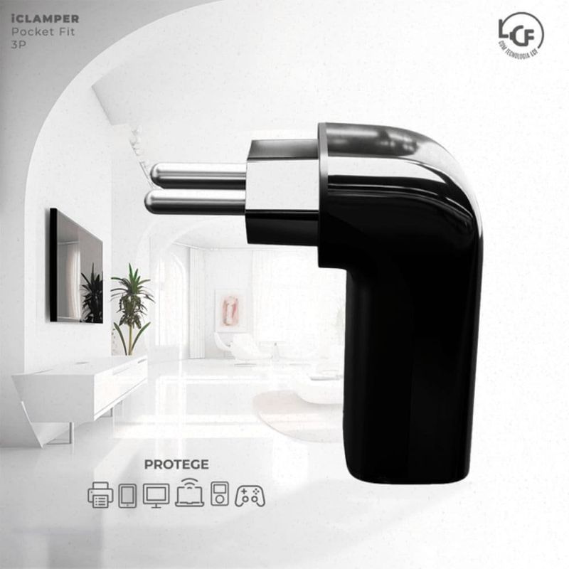 protetor contra surtos dps pocket fit 3 pinos clamper 10a bivolt preto (mp)