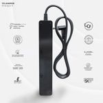 filtro de linha dps 5 tomadas 3 pinos clamper 10a bivolt preto (mp)