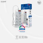 filtro de linha dps 8 tomadas 3 pinos clamper 10a bivolt transparente (mp)