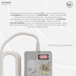 filtro de linha dps 8 tomadas 3 pinos clamper 10a bivolt transparente (mp)