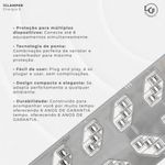 filtro de linha dps 8 tomadas 3 pinos clamper 10a bivolt transparente (mp)