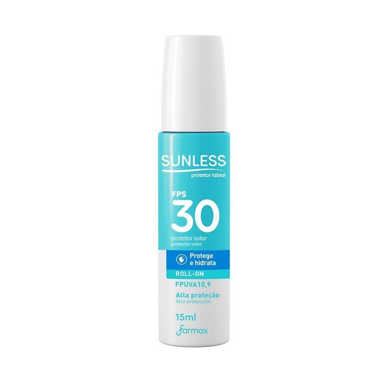 protetor solar labial fps30 sunless rollon 15ml