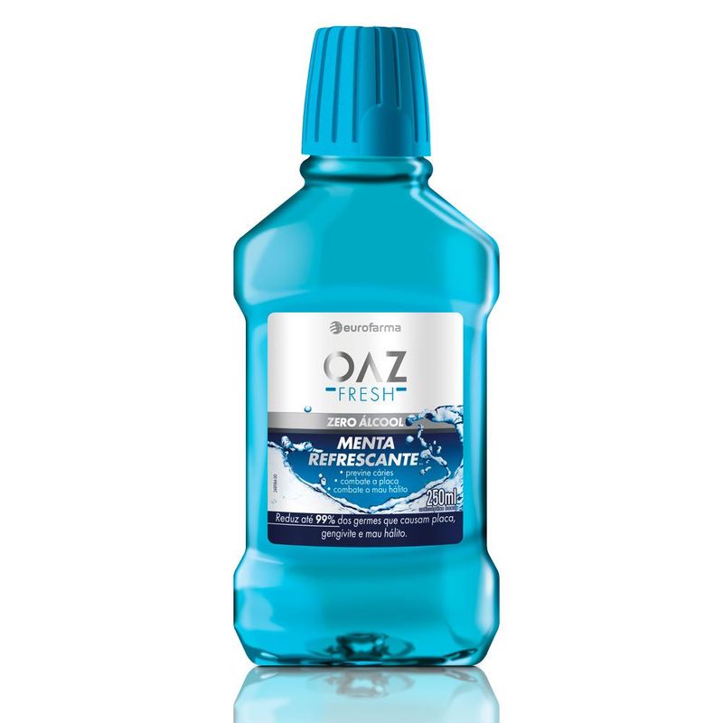 enxaguante bucal oaz fresh menta refrescante 250ml