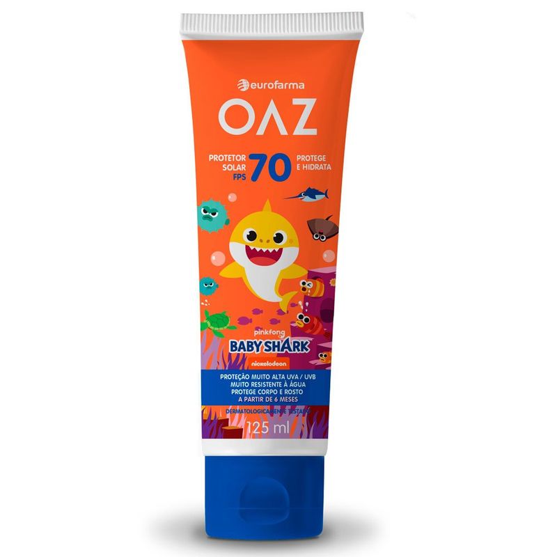 protetor solar oaz baby shark fps70 125ml
