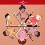 kit 24peças lápis de cor faber caras&cores 120124cc