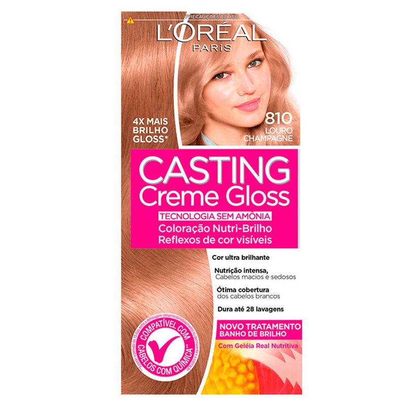 coloração para cebelo casting creme gloss cr810 louro perolado l'oréal paris
