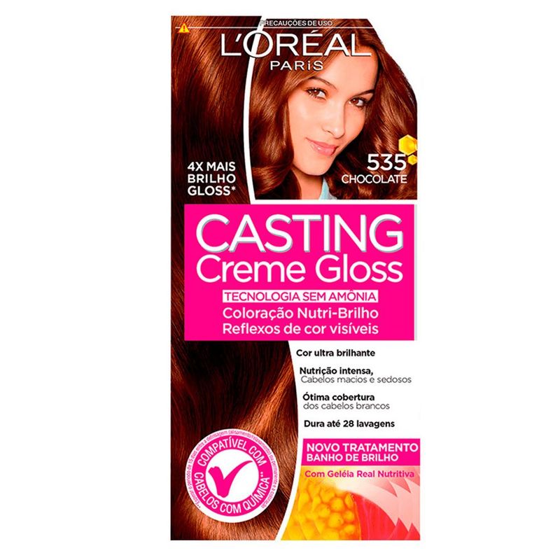 coloração para cebelo casting creme gloss cr535 chocolate l'oréal paris