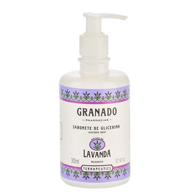 sabonete líquido granado glicerina lavanda 300ml