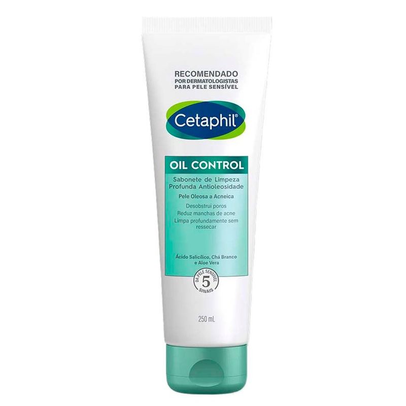 sabonete líquido cetaphil oil control limpeza profunda antioleosidade 250ml