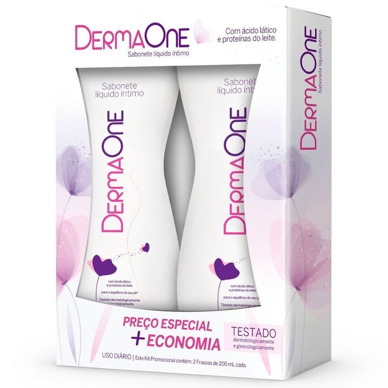 sabonete líquido íntimo dermaone 2 unidades 200ml cada