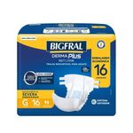 fralda geriátrica bigfral derma plus noturna g 16 unidades