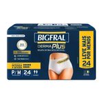 roupa íntima bigfral derma plus p/m 24 unidades