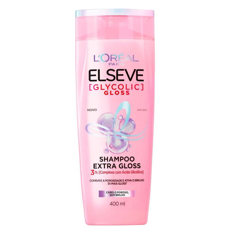 shampoo l'oréal paris elseve glycolic gloss 400ml