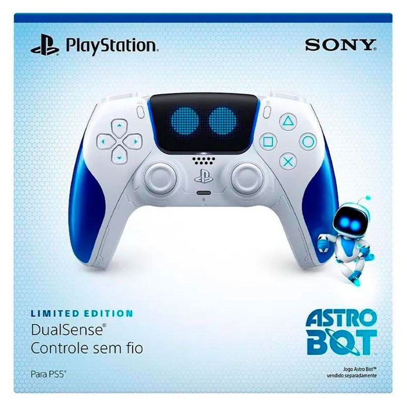controle sem fio sony ps5 dualsense astro bot (mp)