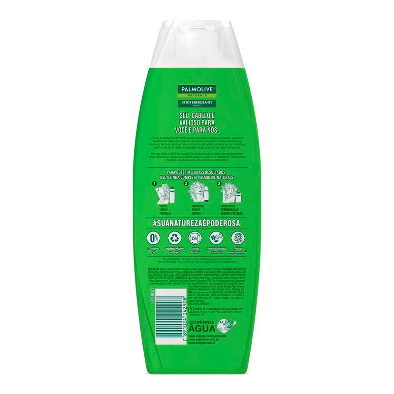 shampoo palmolive naturals detox energizante 350ml