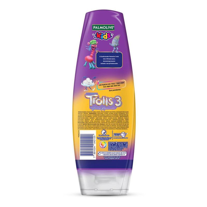 condicionador palmolive kids trolls todos os tipos de cabelo 350ml