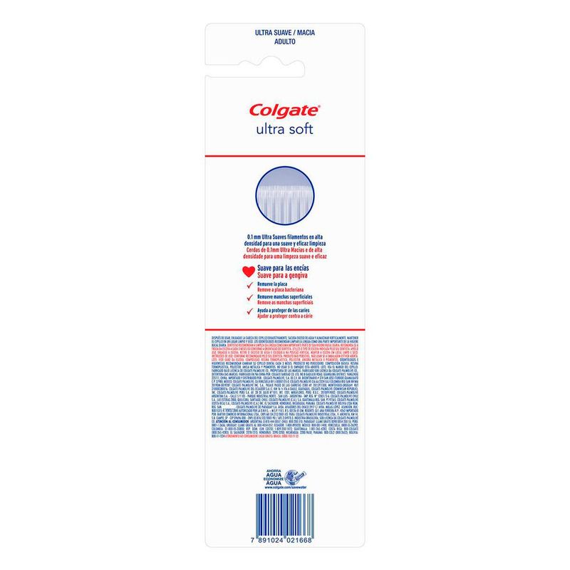 escova de dente colgate ultra soft 2 macia 2 unidades