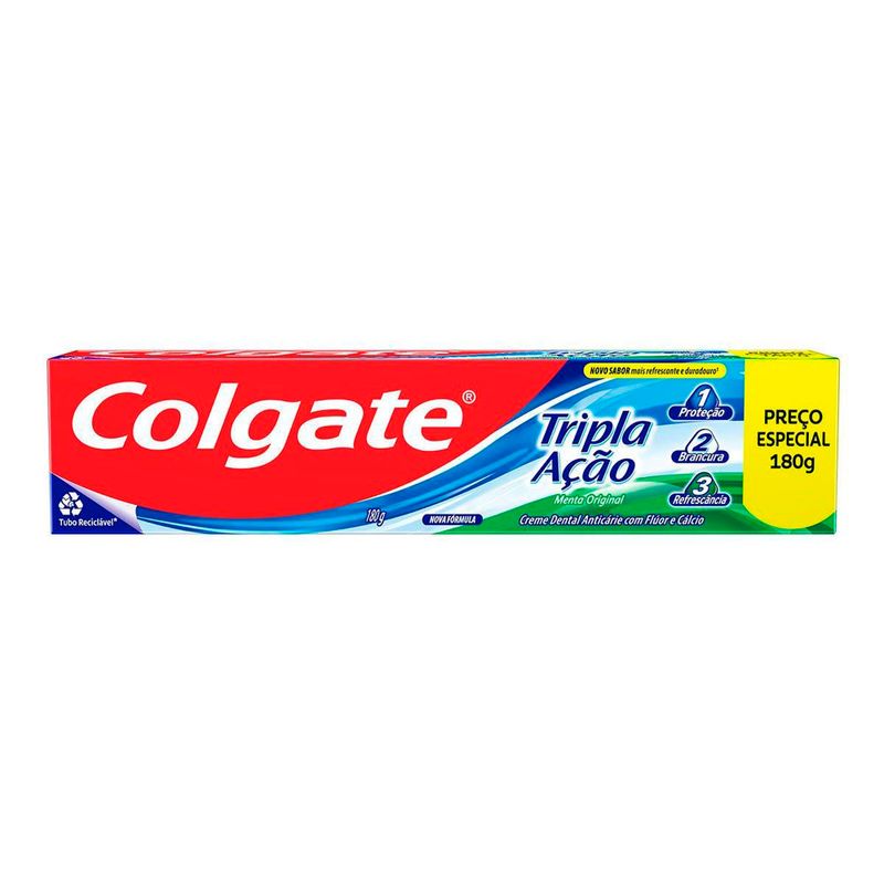 creme dental colgate tripla ação 180g