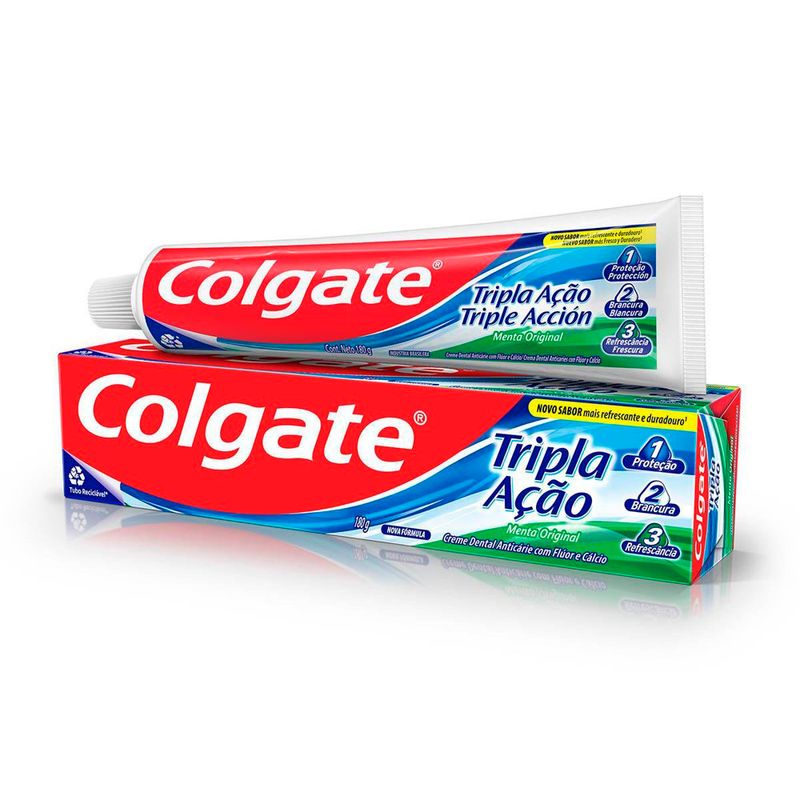 creme dental colgate tripla ação menta original 180g