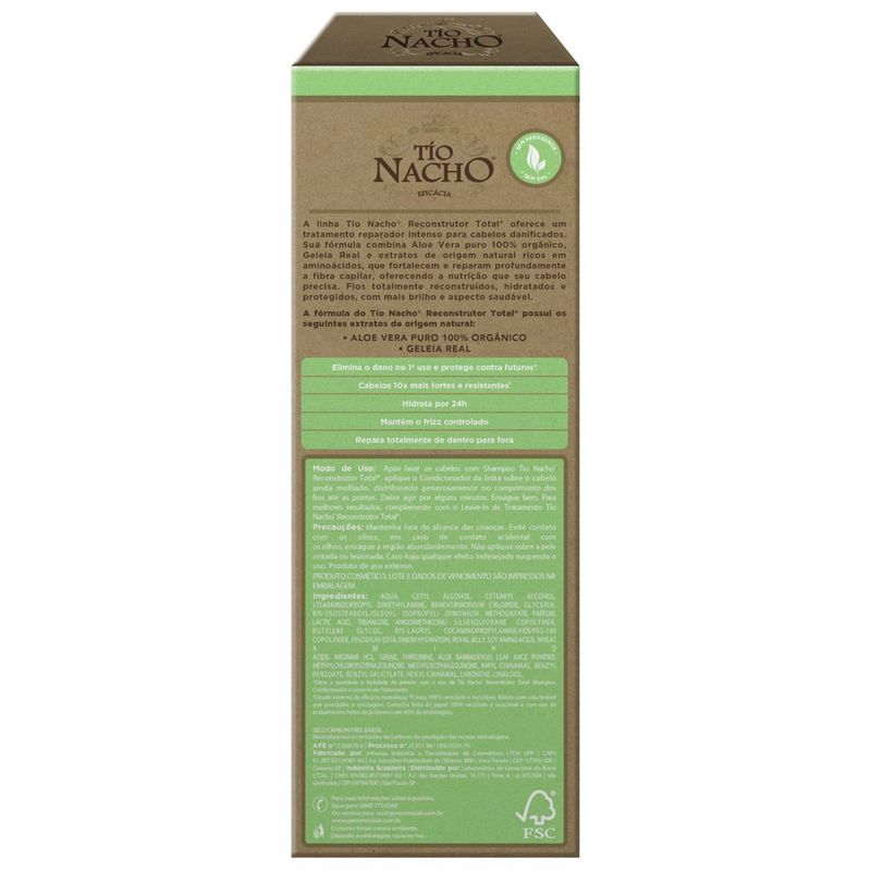 condicionador antiqueda tio nacho reconstrutor total 415ml