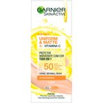 protetor solar hidratante facial garnier uniform & matte vitamina c fps50 cor clara 40g