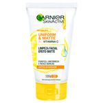 sabonete líquido facial antioleosidade garnier uniform & matte vitamina c 120g