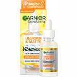 sérum booster facial antimanchas antioleosidade garnier uniform & matte vitaminac 15ml