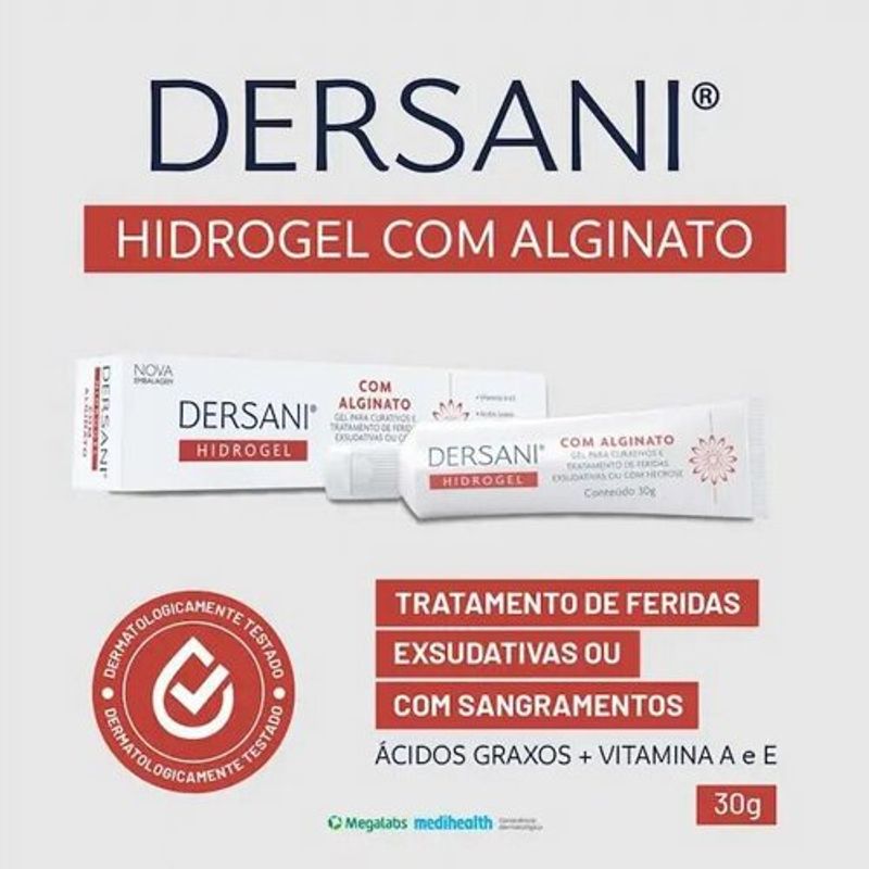 dersani hidrogel com alginato 30g megalabs