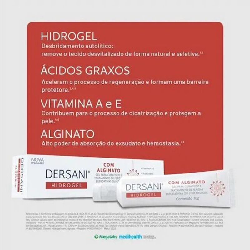 dersani hidrogel com alginato 30g megalabs
