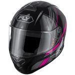 capacete fly drive 2 hg flex preto e pink 60