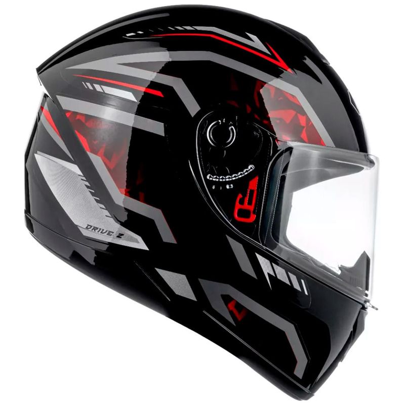 capacete fly drive 2 hg pulse preto e vermelho 58