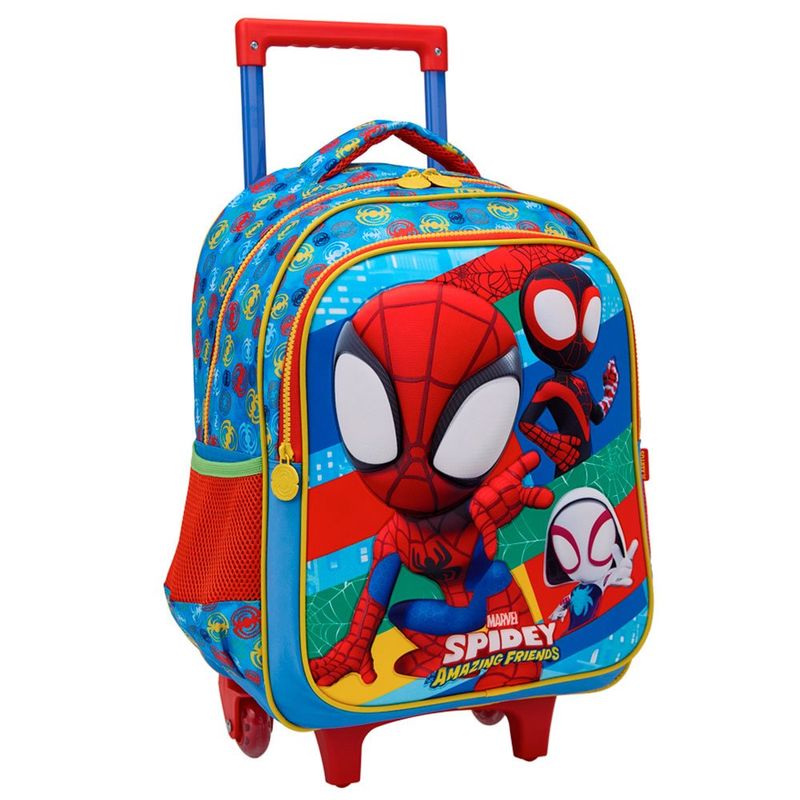 mochila de rodinhas xeryus 16 spidey 13400