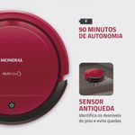 aspirador robô mondial multi clean rb-09 bivolt vermelho