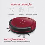 aspirador robô mondial multi clean rb-09 bivolt vermelho