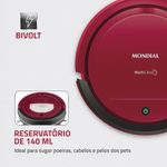 aspirador robô mondial multi clean rb-09 bivolt vermelho