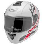 capacete fly drive 2 hg flex branco e vermelho 60