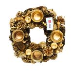 porta vela tok 32cm dourado (mp)