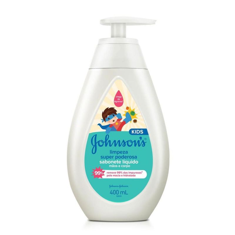 sabonete líquido corporal johnson's kids limpeza super poderosa 400ml
