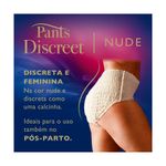 calcinha descartável tena pants discreet nude tamanho g/eg 16 unidades