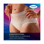 calcinha descartável tena pants discreet nude tamanho g/eg 16 unidades