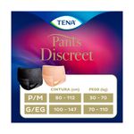 calcinha descartável tena pants discreet nude tamanho g/eg 16 unidades