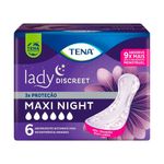 absorvente tena lady discreet maxi night 6 unidades