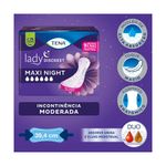 absorvente tena lady discreet maxi night 6 unidades
