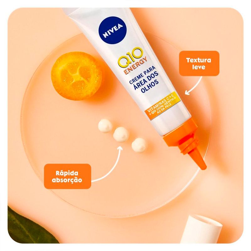 creme facial antissinais nivea q10 energy área dos olhos 15g