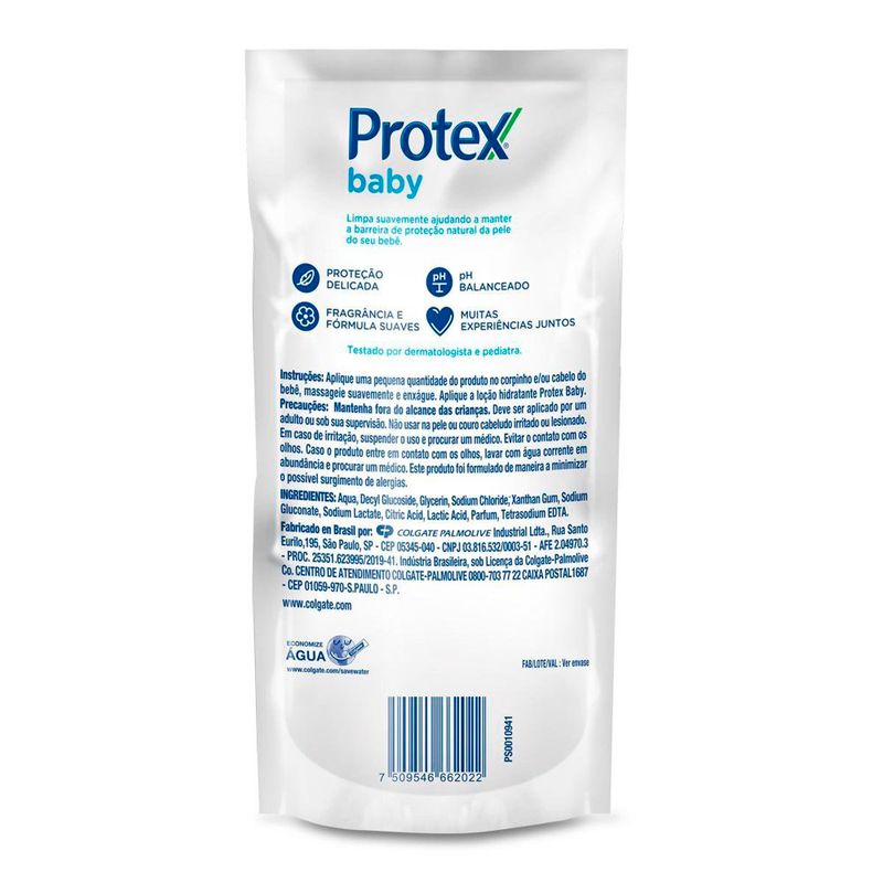 sabonete líquido protex baby proteção delicada 380ml refil