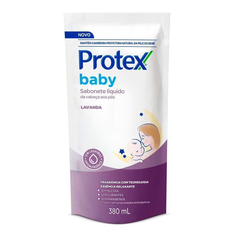 sabonete líquido protex baby lavanda 380ml refil