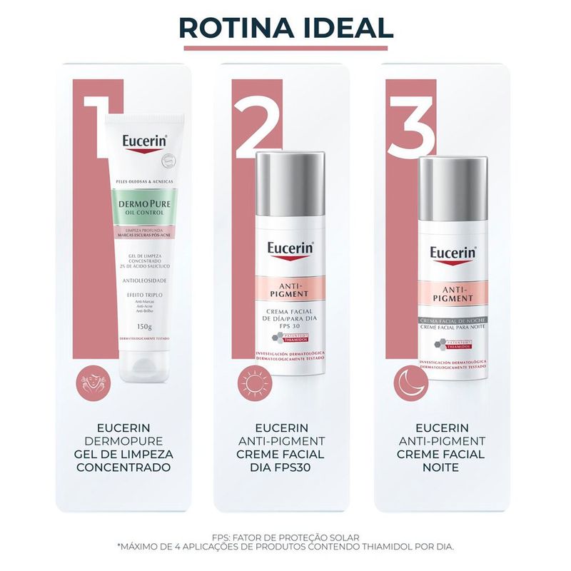 creme facial clareador eucerin anti-pigment noite 50ml