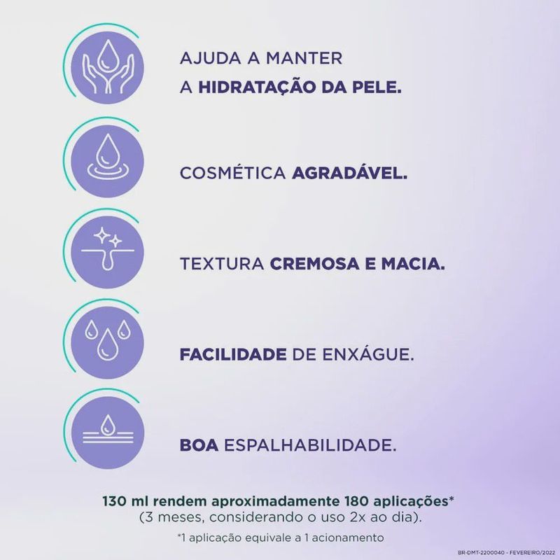sabonete facial em espuma dermotivin soft pele seca/sensibilizada 130ml